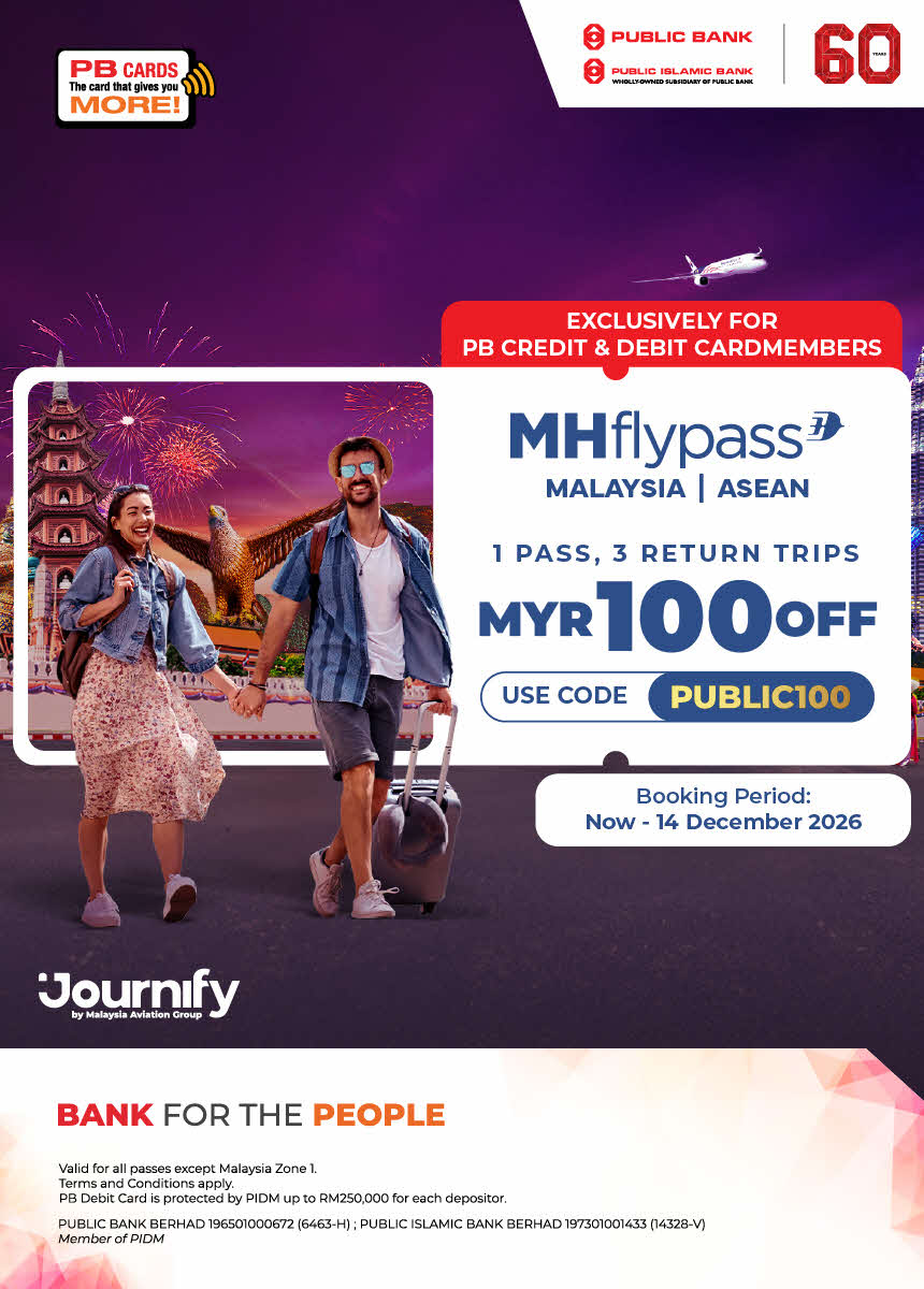 PB Privileges: RM100 OFF on MHflypass purchase with Journify