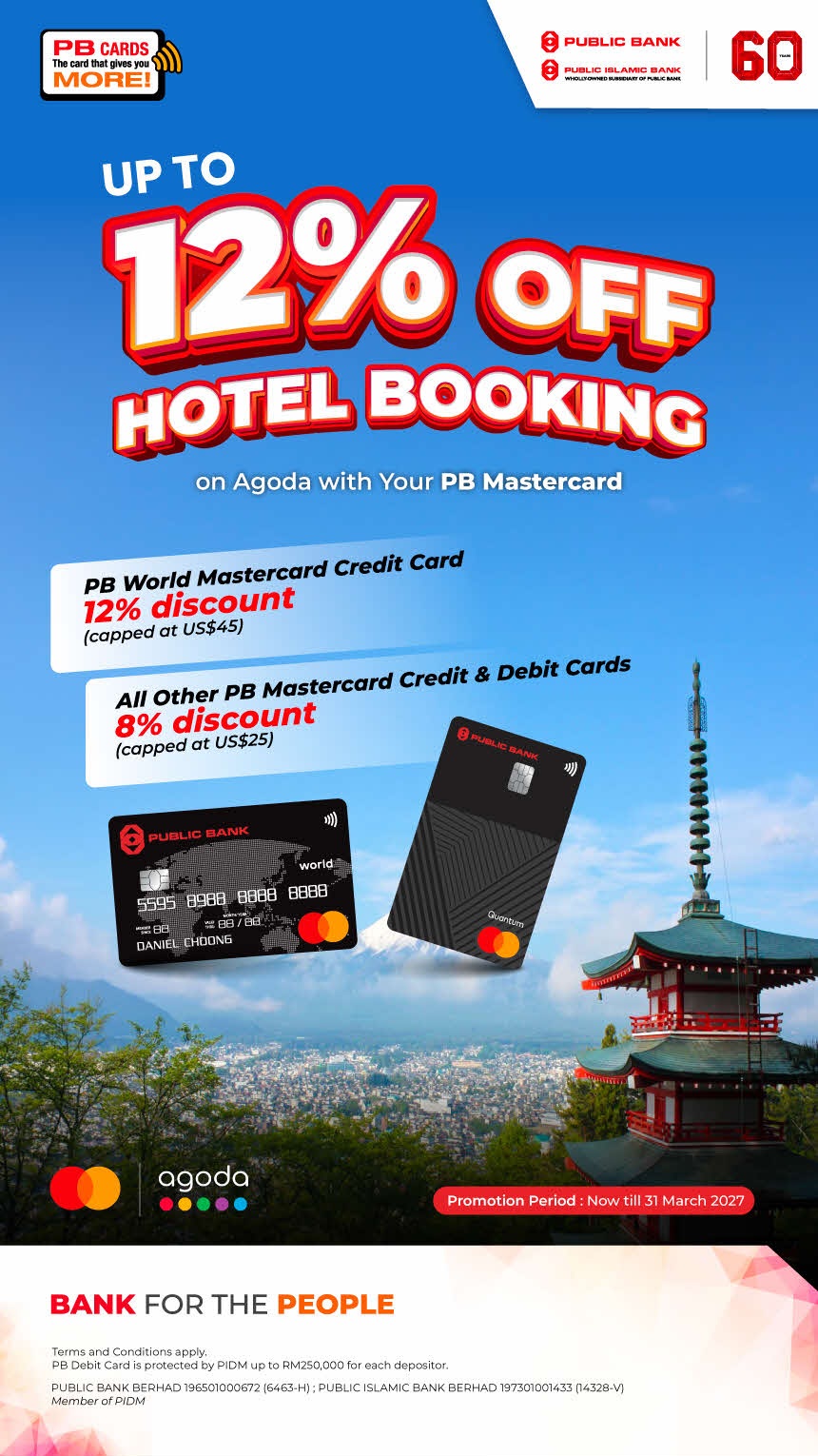 PB Mastercard Privileges: Agoda's Year Round Offer