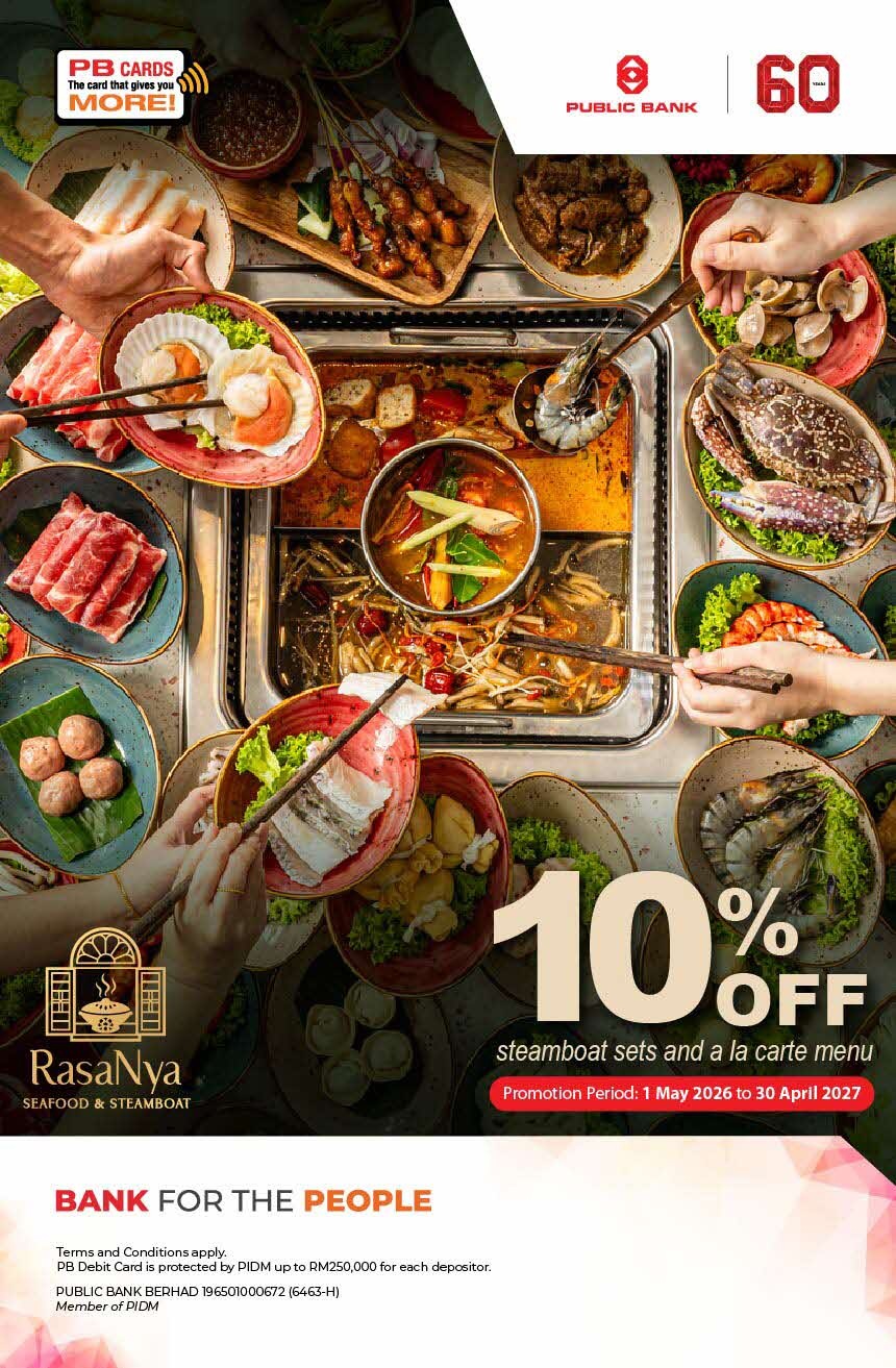 PB Privileges at RasaNya Seafood & Steamboat