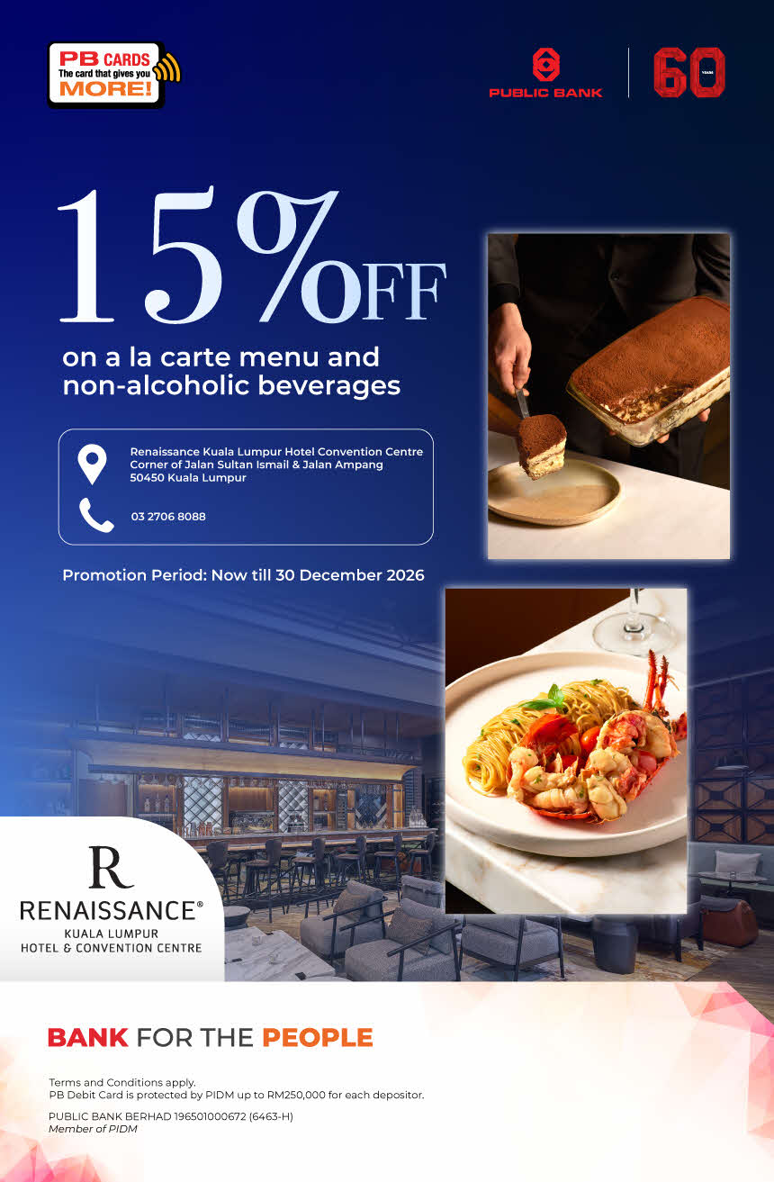 PB Privileges at Renaissance Kuala Lumpur Hotel Convention Centre